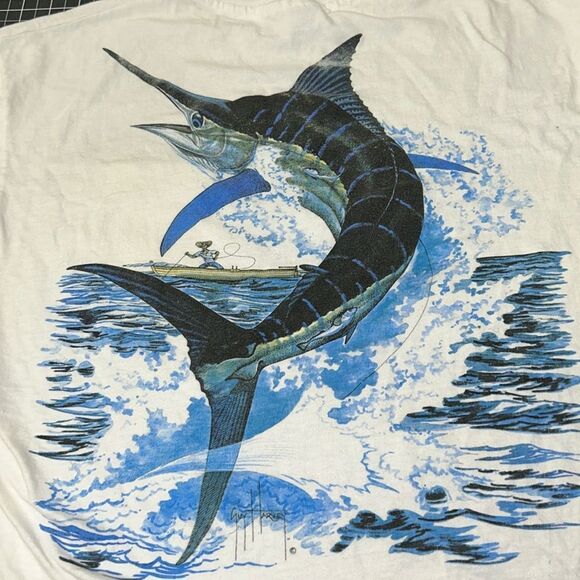 VTG Fisherman & Sailfish Guy Harvey T shirt - Picture 1 of 5